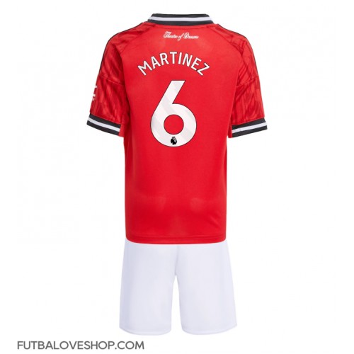 Dres Manchester United Lisandro Martinez #6 Domáci pre deti 2025-26 Krátky Rukáv (+ trenírky)